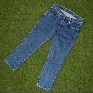 Levi’s Made & Crafted Collection mid-rise slim crop straight leg fit jeans